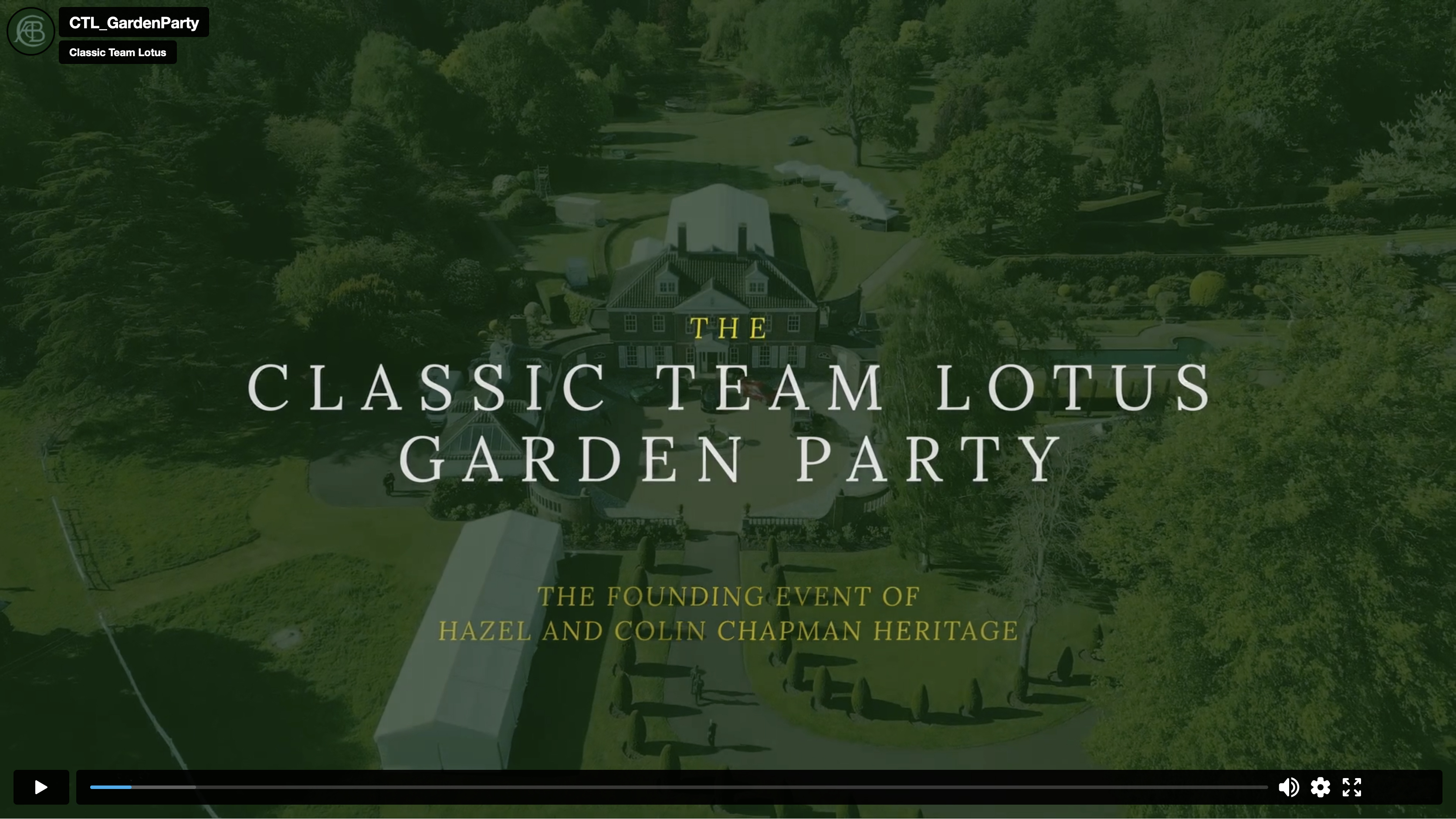 Film of Classic Team Lotus garden party released
