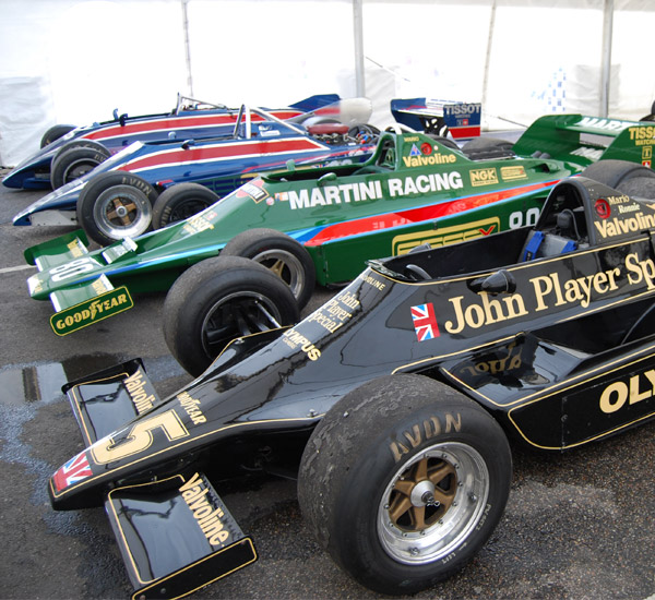 Five classic Formula 1 ground effect cars